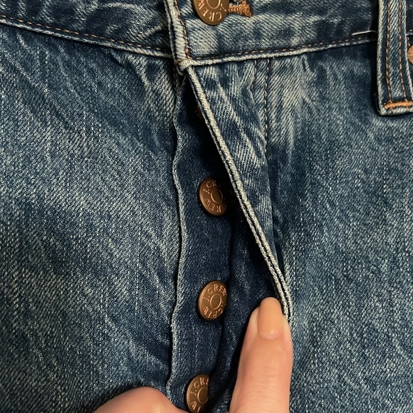 J.Crew Factory High Rise Straight Button Fly Jeans - 100% Cotton - NWT - Size 32 - Picture 7 of 15